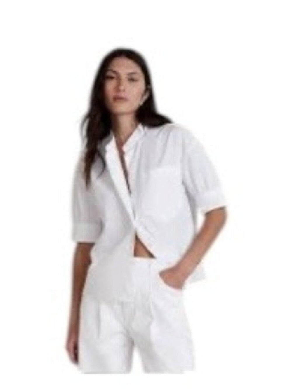 Banana Republic Button Down Shirt White Size S Minimalist Preppy Old Money Cute - Picture 1 of 16
